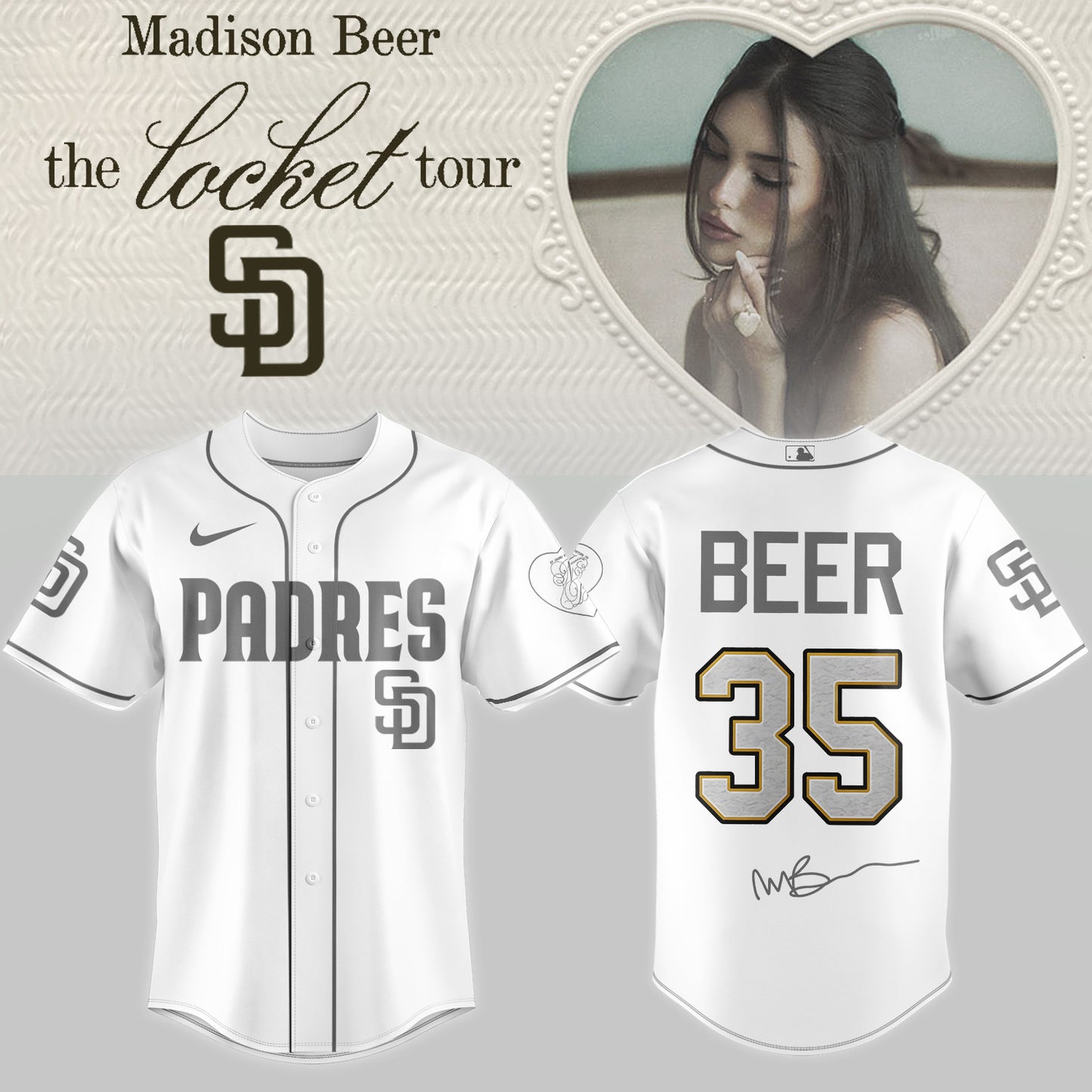.Baseball US x Madison Beer The Locket Tour Jersey