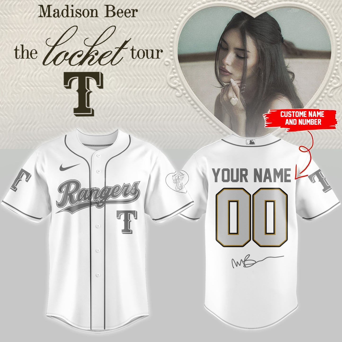 .Baseball US x Madison Beer The Locket Tour Jersey (Custom Name & Number)