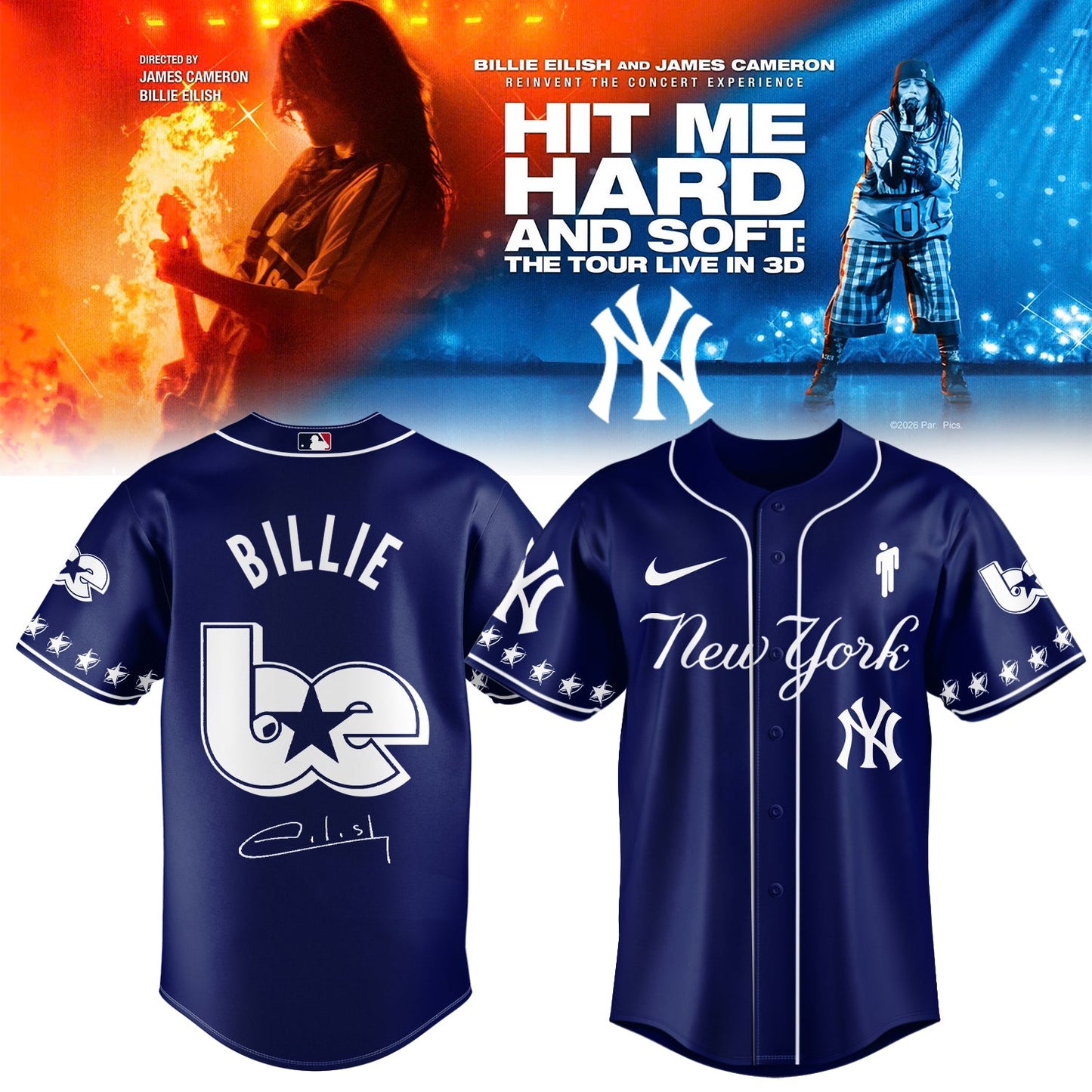 .Baseball x Billie Eilish HIT ME HARD AND SOFT: THE TOUR Jersey 7