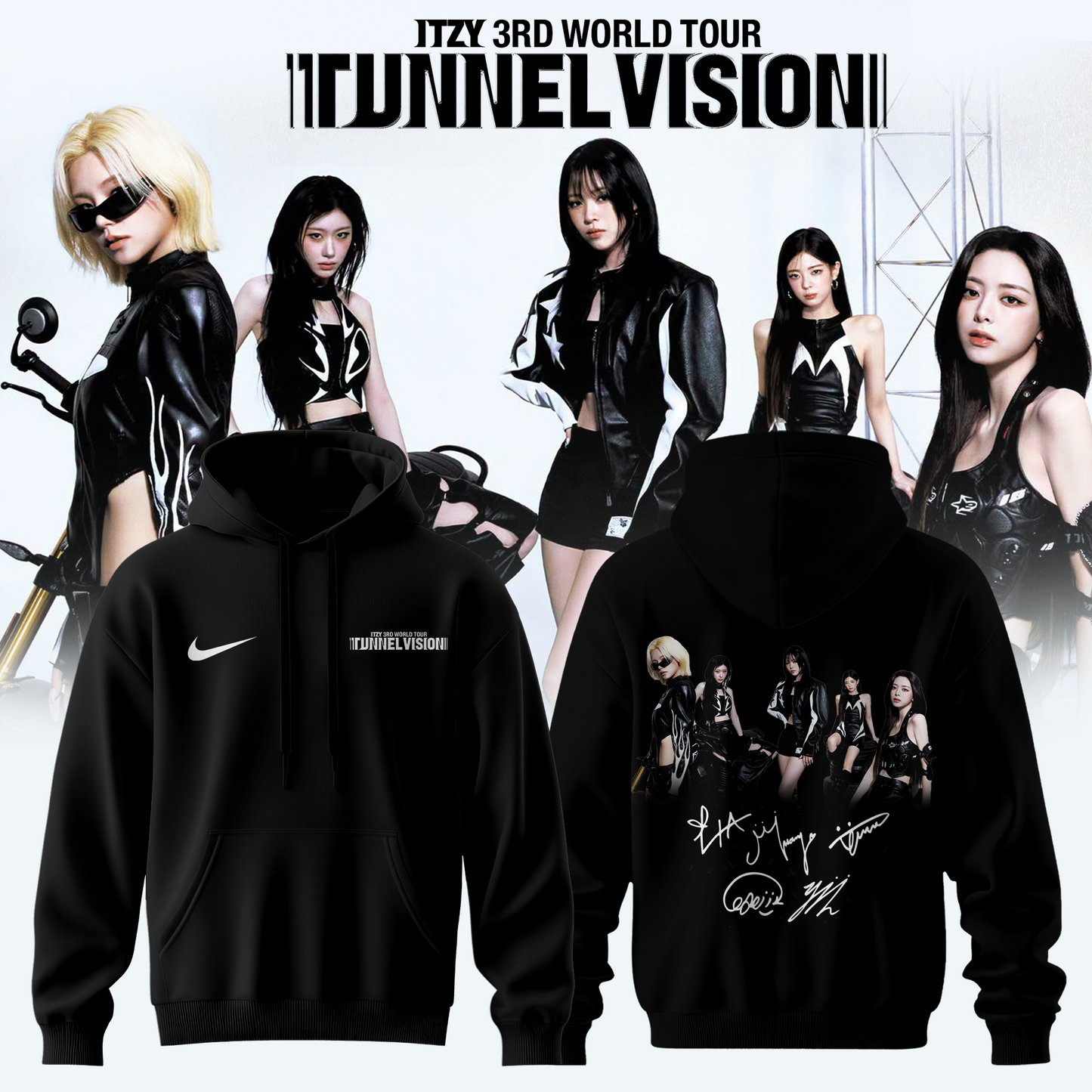 ,,ITZY “Tunnel Vision” World Tour 2026 Limited Edition Signature – Hoodie