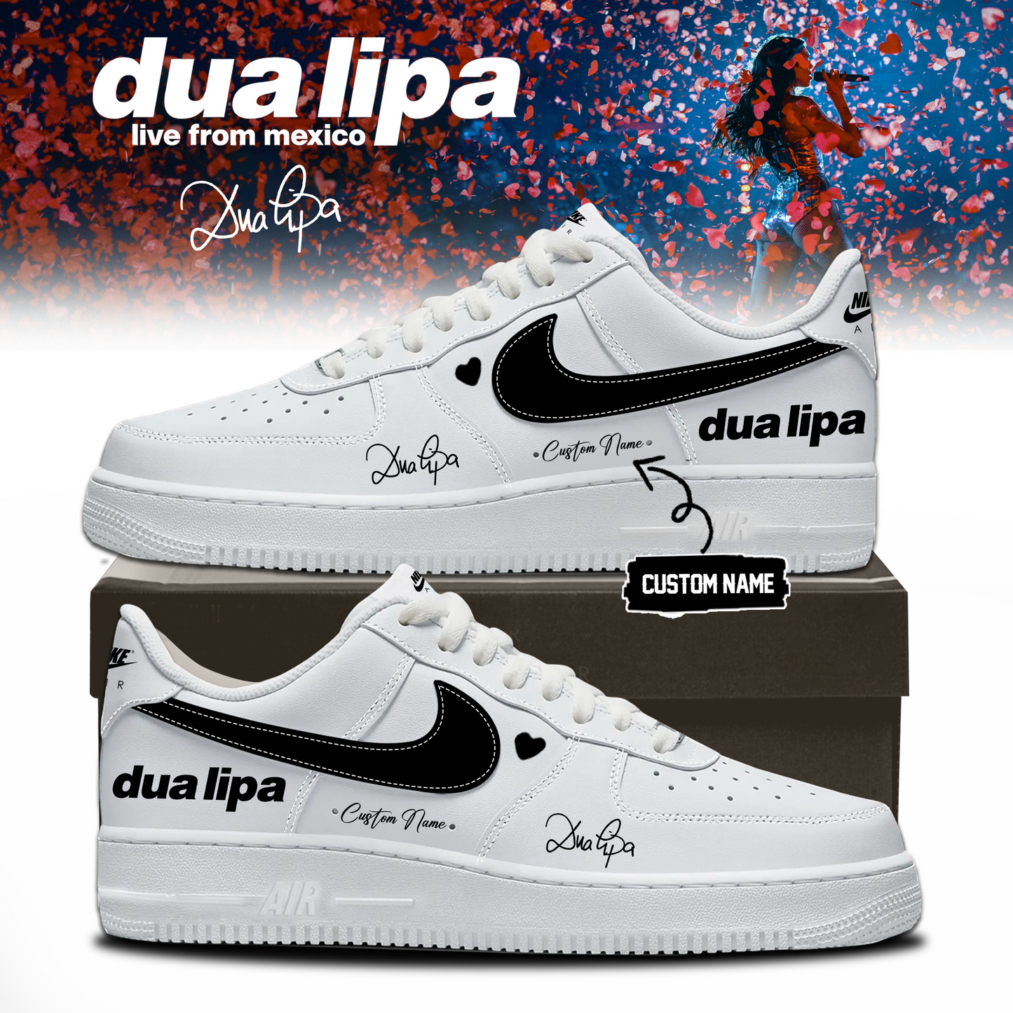 ,,.DUA LIPA “live from mexico” Limited Edition Signature – Shoes 6