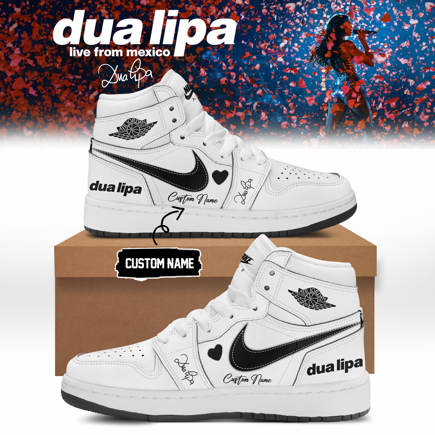 ,,.DUA LIPA “live from mexico” Limited Edition Signature – Shoes 6