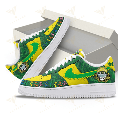 Greateful Dead Oregon Duck Grateful Ducks Nike Air Force One Shoes