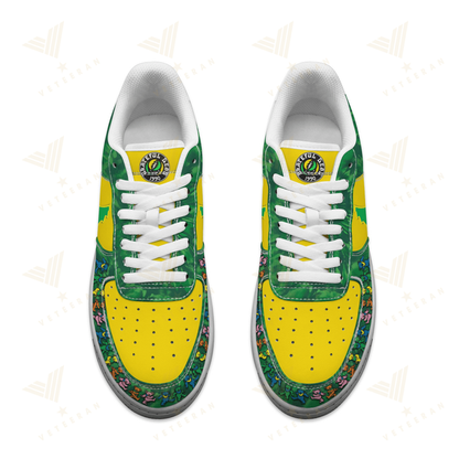 Greateful Dead Oregon Duck Grateful Ducks Nike Air Force One Shoes