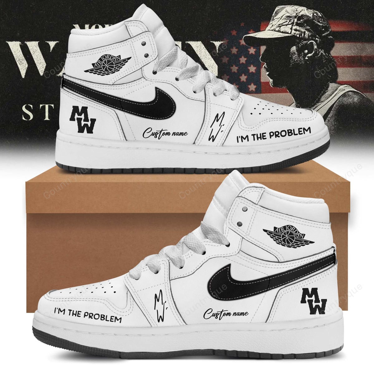 Custom Name Morgan Wallen Still The Problem Tour Shoes 2026 AJ High Top Shoes