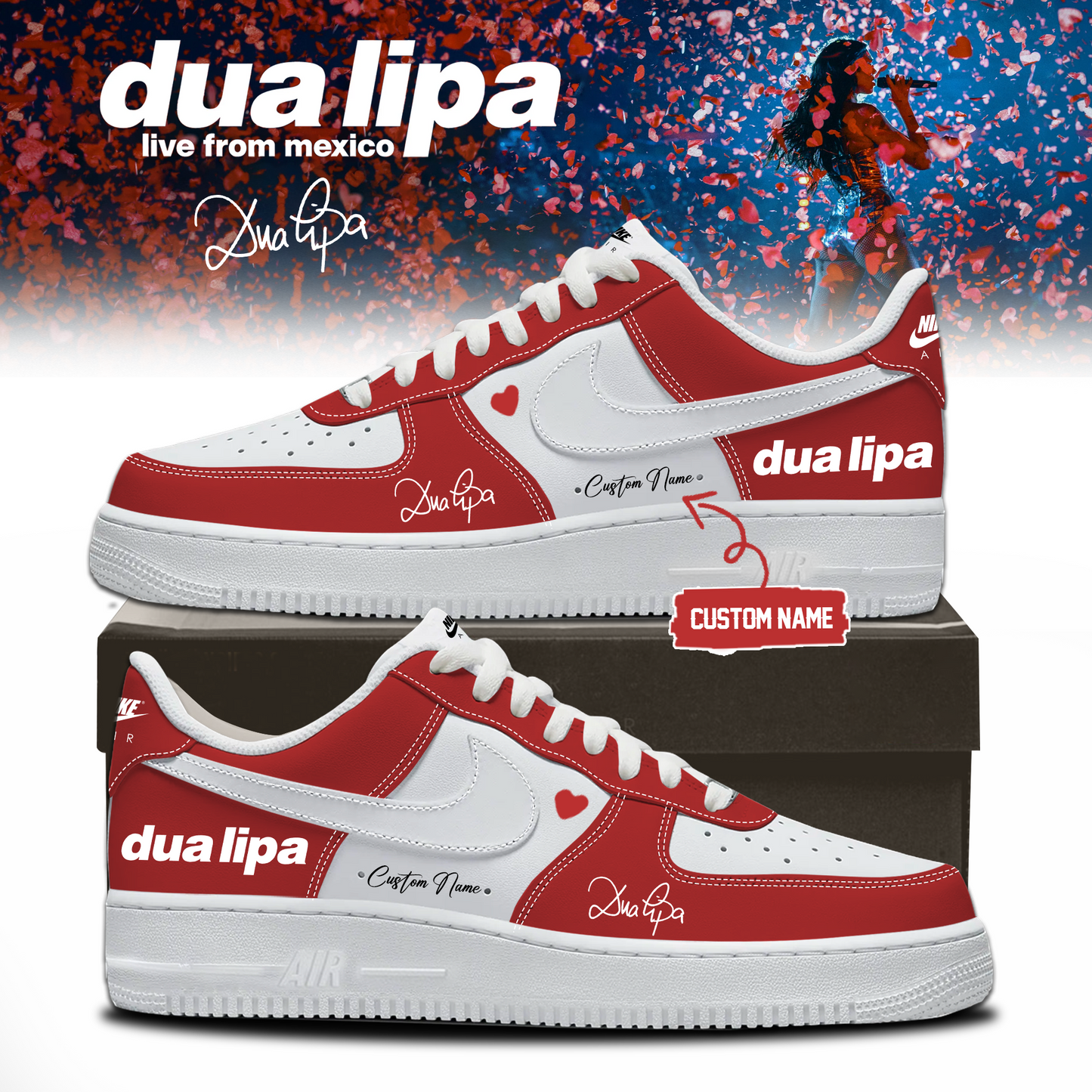 ,,.DUA LIPA “live from mexico” Limited Edition Signature – Shoes 7