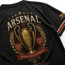 Arsenal F.C. | Premium UEFA Champions League 2025/26 3D Shirt TD