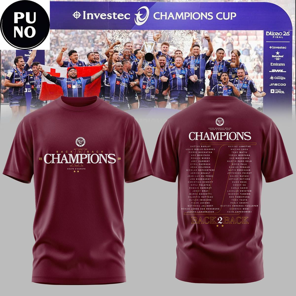 [Best Seller]Limited Edition Bordeaux Bègles 3D T-Shirt