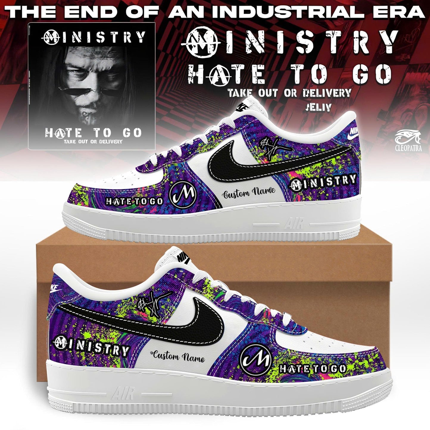 Ministry – Farewell Tour Hate to go Limited Edition H34 Shoes v4