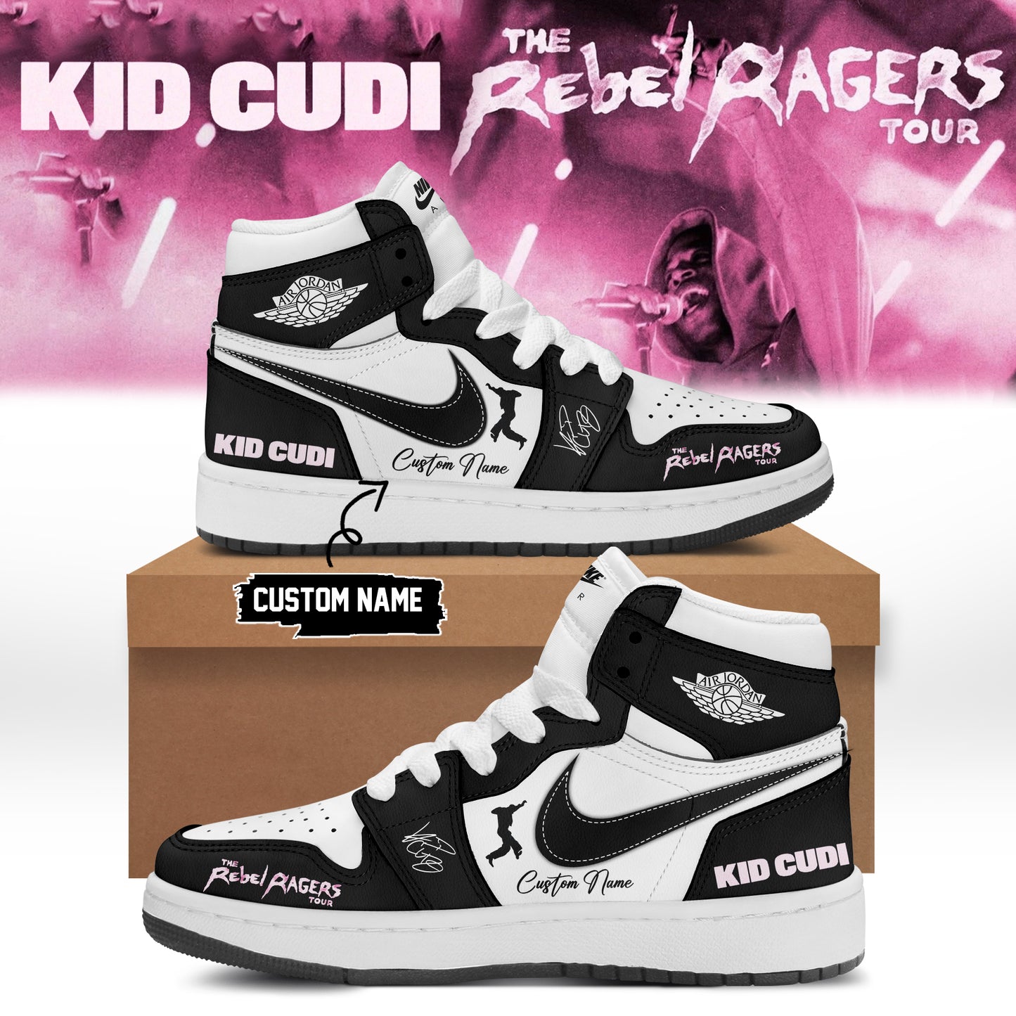 ,,KID CUDI ”The Rebel Ragers Tour 2026” Limited Edition Signature – Shoes 3