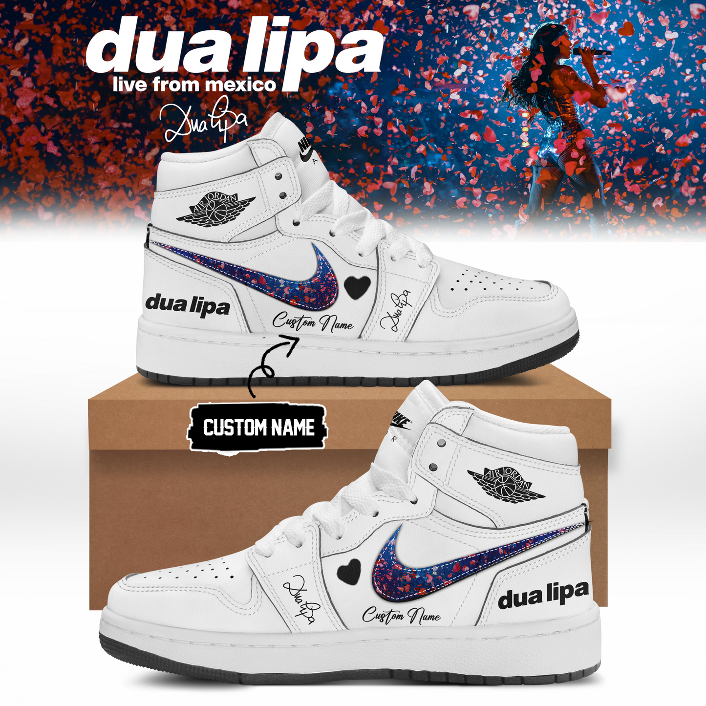 ,,.DUA LIPA “live from mexico” Limited Edition Signature – Shoes 3
