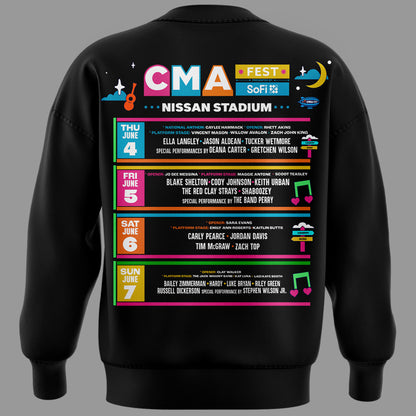 Limited Edition CMA FEST Black Sweatshirt 2026
