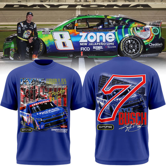 ..KYLE BUSCH #7 HENDRICK CARS.COM ATLANTA ROYAL 2-SPOT WIN Shirt