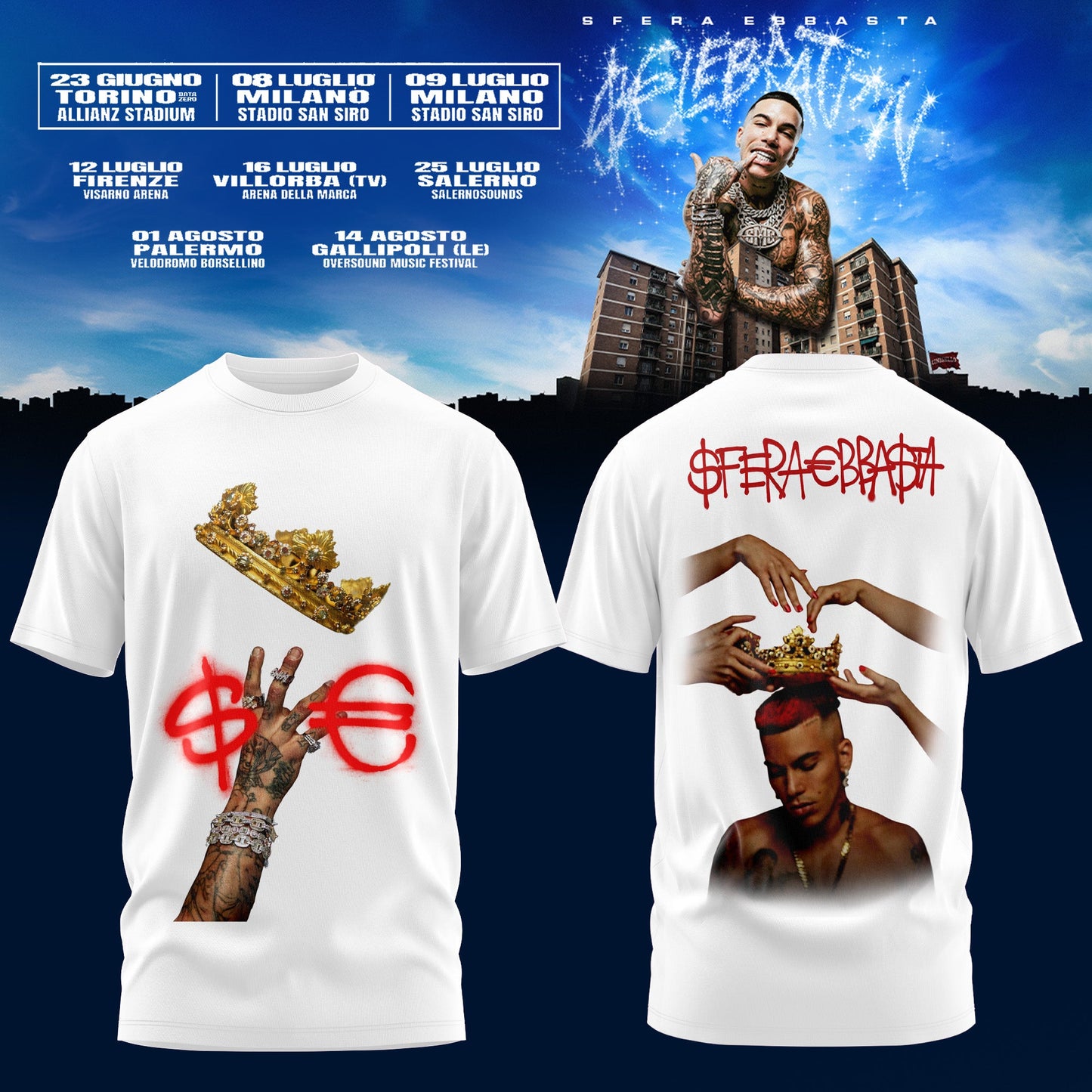 Sfera Ebbasta Tour 2026 Limited Tshirt