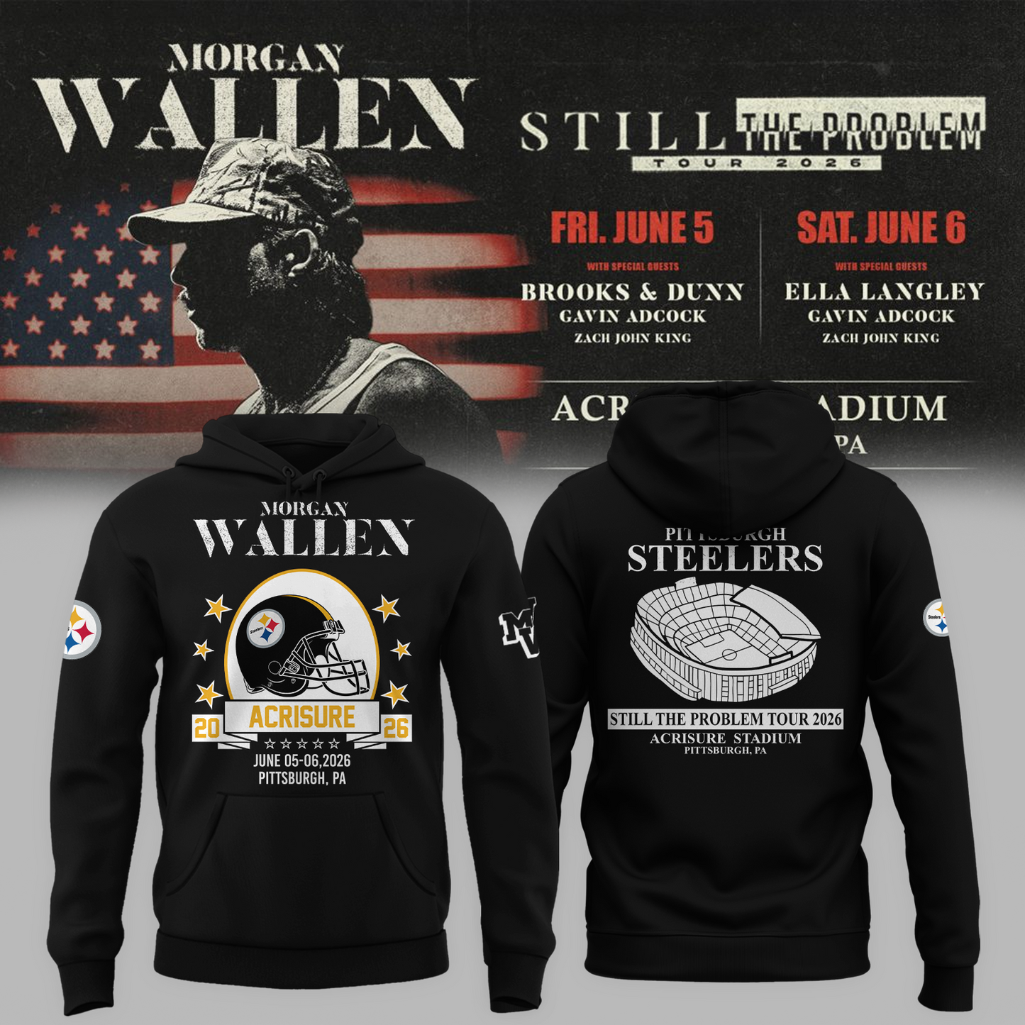 🔥 MW x Pittsburgh Stadium Tour 2026 Limited Edition Hoodie