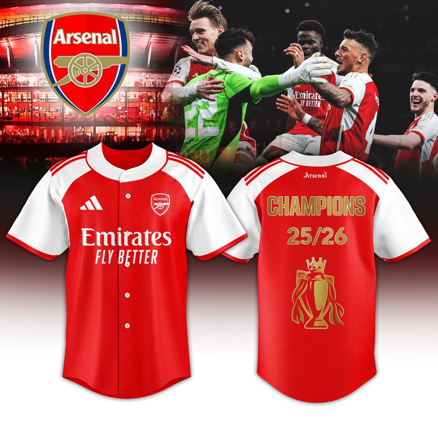_Arsenal Premier League Champions 25/26 Jersey Limited Edition