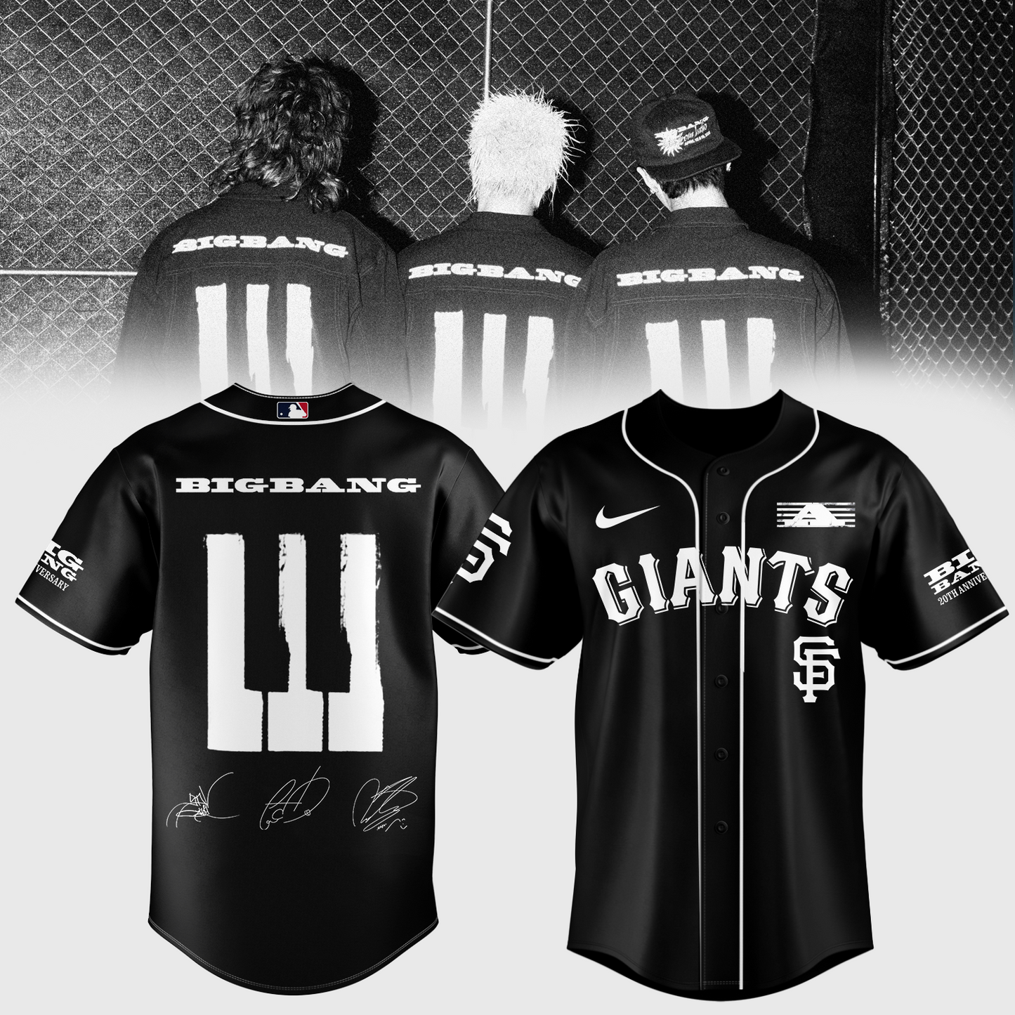 .Big Bang x Baseball Fullteam Jersey