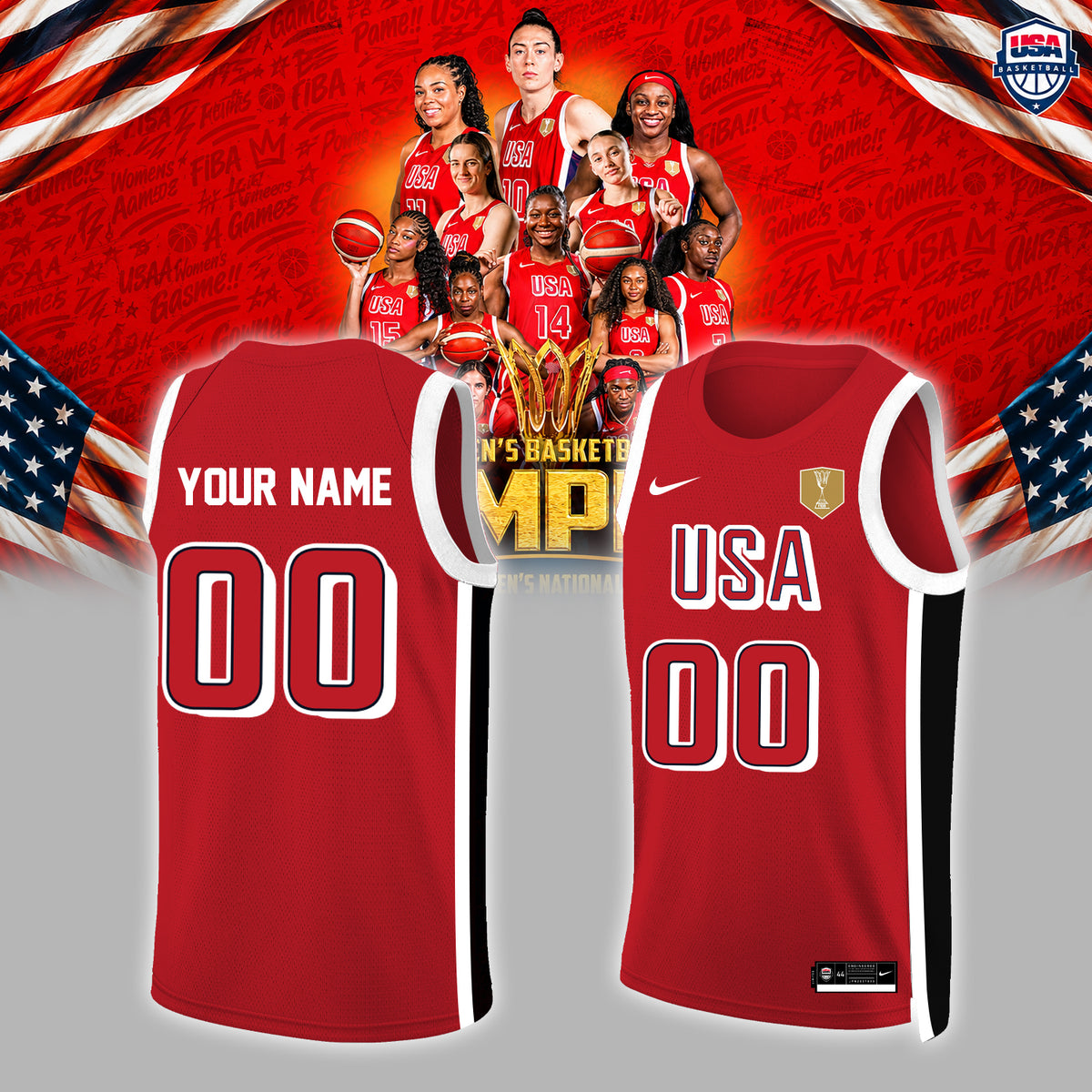 FIBA Women’s Basketball World Cup 2026 Basketball Jersey (Custom Name & Number)