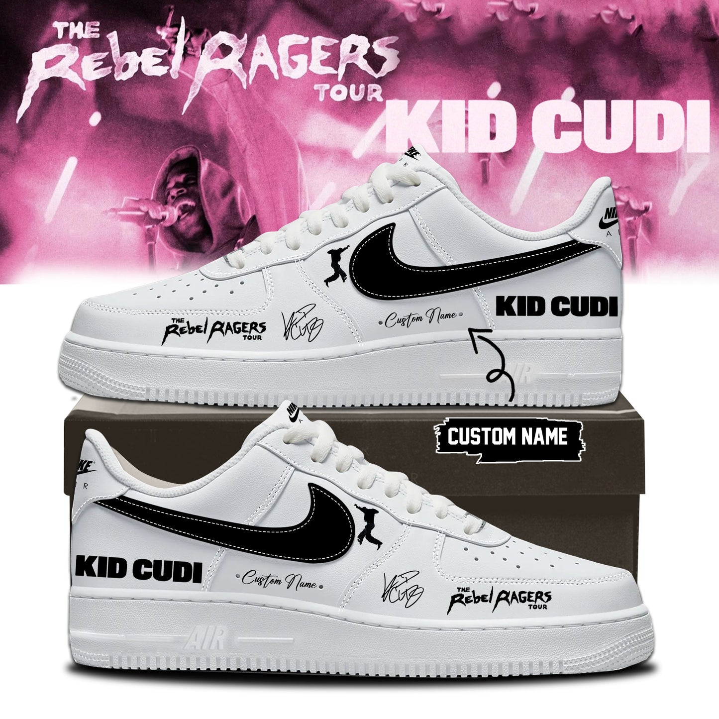 ,,KID CUDI ”The Rebel Ragers Tour 2026” Limited Edition Signature – Shoes 5