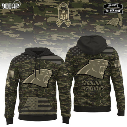 Carolina Panthers Camo 2025 Salute to Service Limited Edition Combo Hoodie