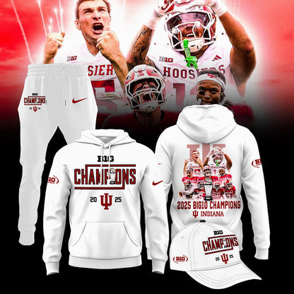 Indiana Hoosiers Football Big Ten Championship Combo Hoodie