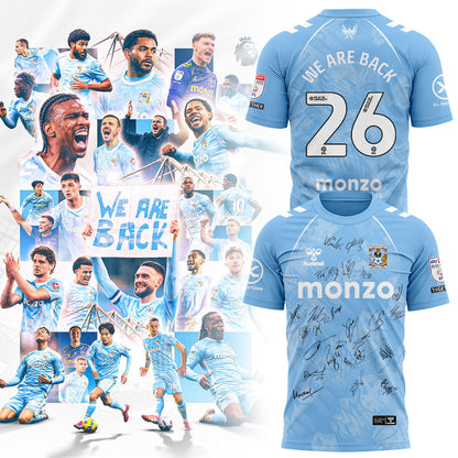 .Coventry City WE ARE PREMIER LEAGUE Limited Edition Shirt Blue Signature