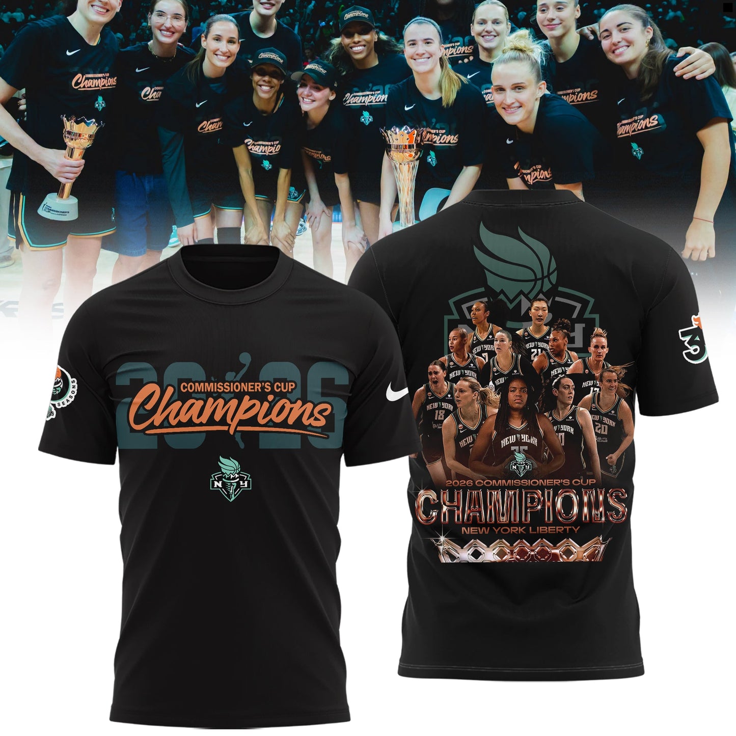 Limited Edition NY Liberty 2026 Commissioner’s Cup Champions Shirt