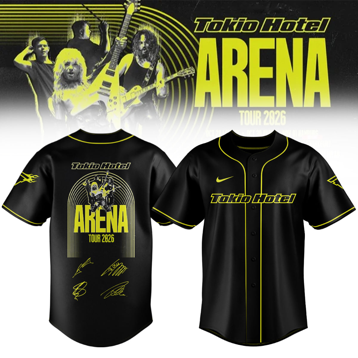 ,,.Tokio Hotel ”ARENA TOUR 2026” Limited Edition Signature – Jersey