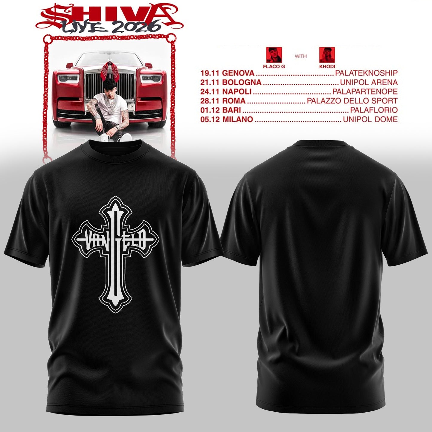 SHIVA Live Tour 2026 T-shirt