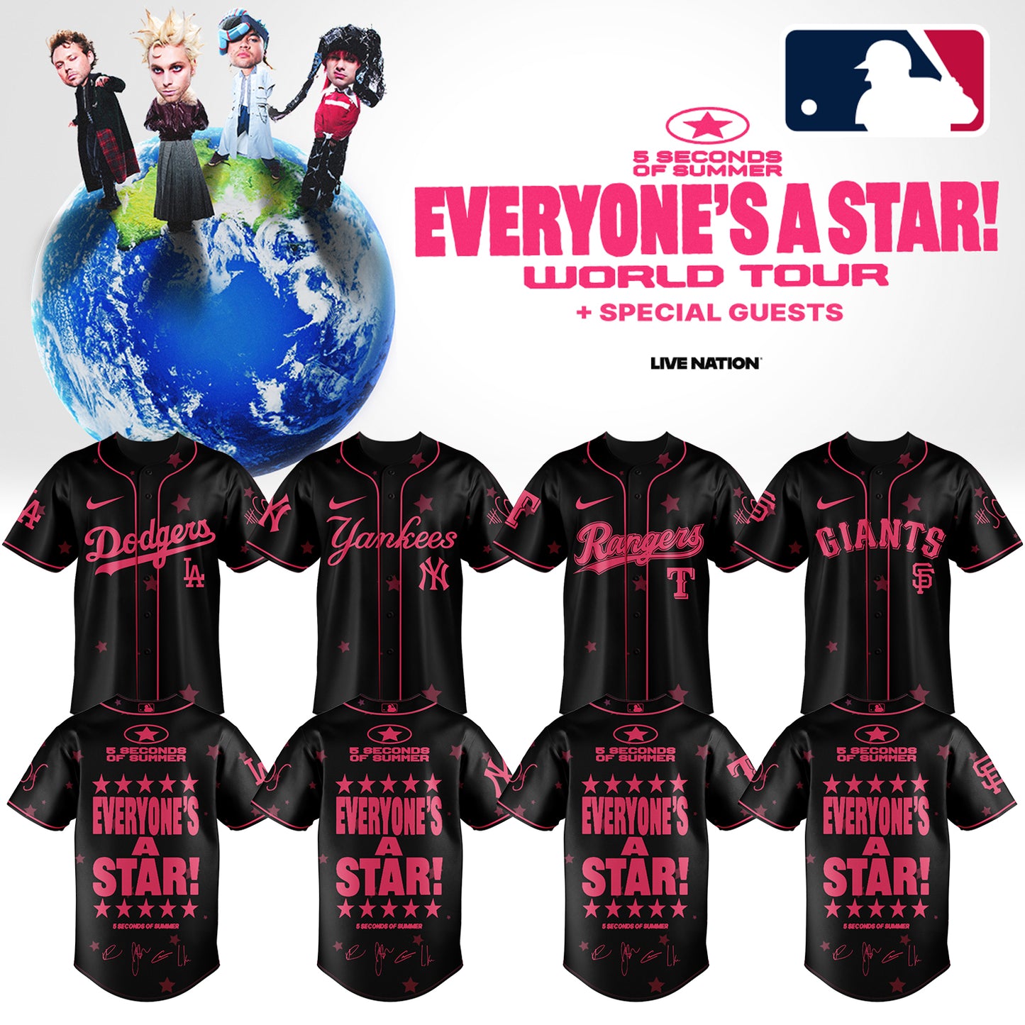 .Baseball US x 5SOS EVERYONE’S A STAR! World Tour Jersey