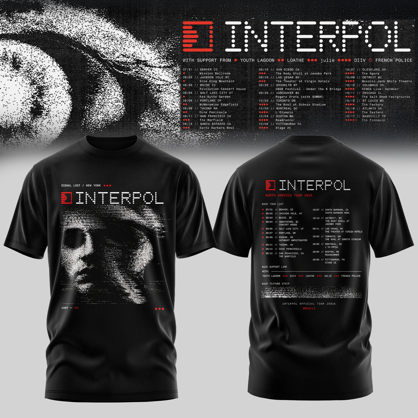 _INTERPOL NORTH AMERICA TOUR 2026 T-shirt