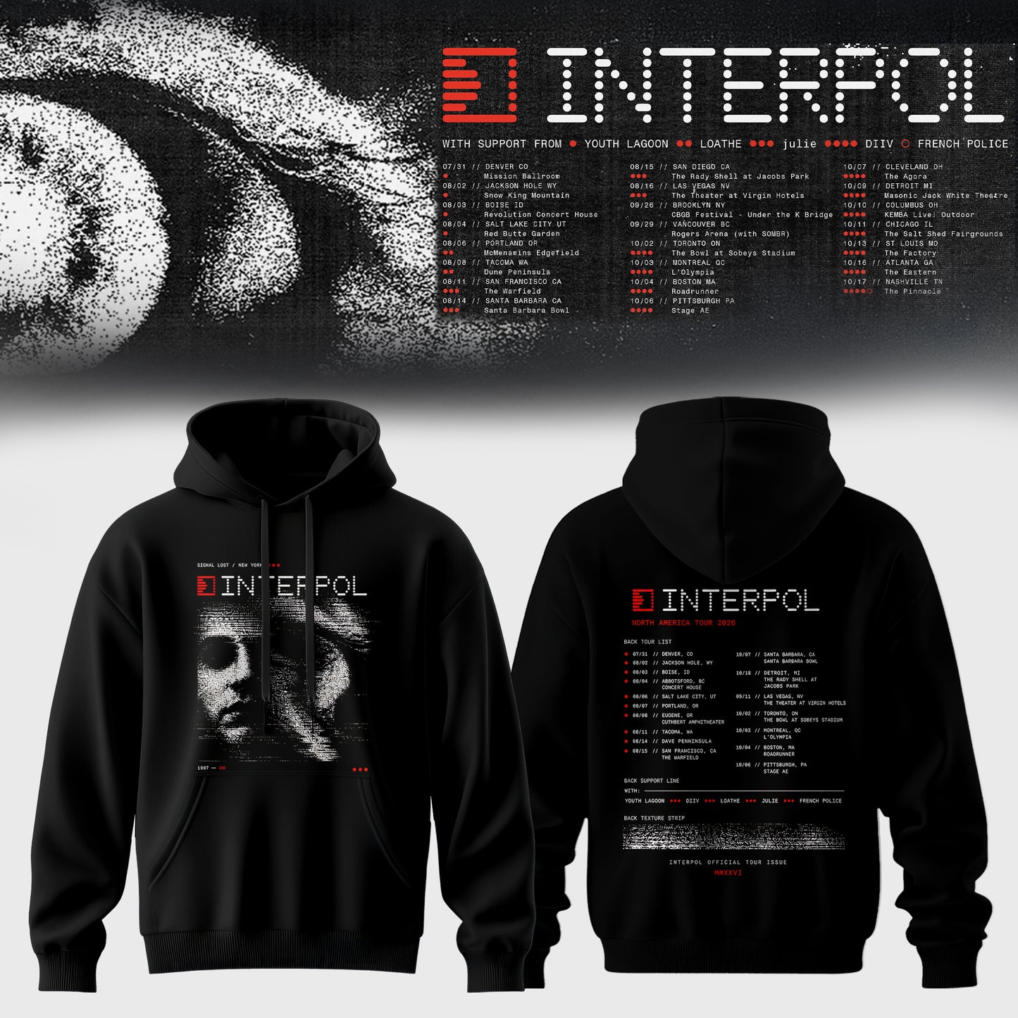 INTERPOL NORTH AMERICA TOUR 2026 Hoodie