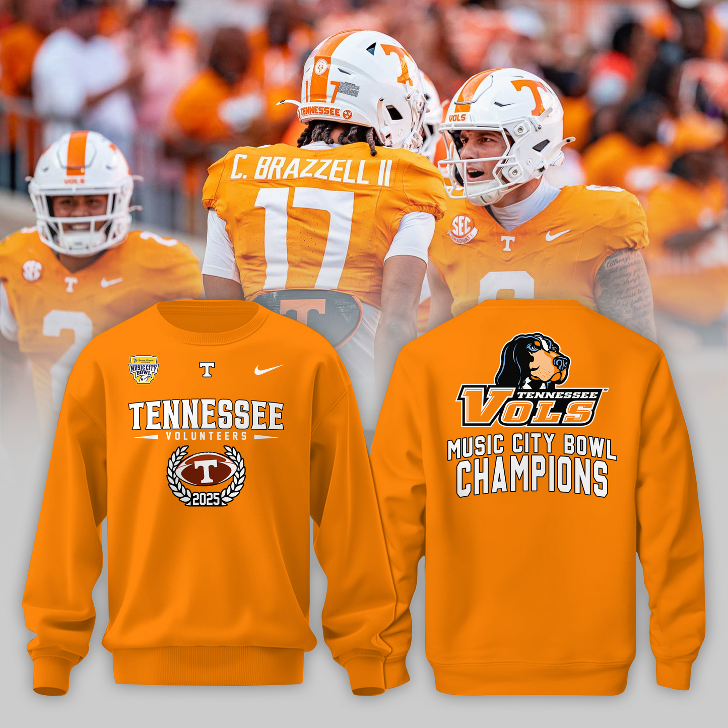 TENNESSEE – LIBERTY MUTUAL MUSIC CITY BOWL CHAMPIONS 2025 Sweater