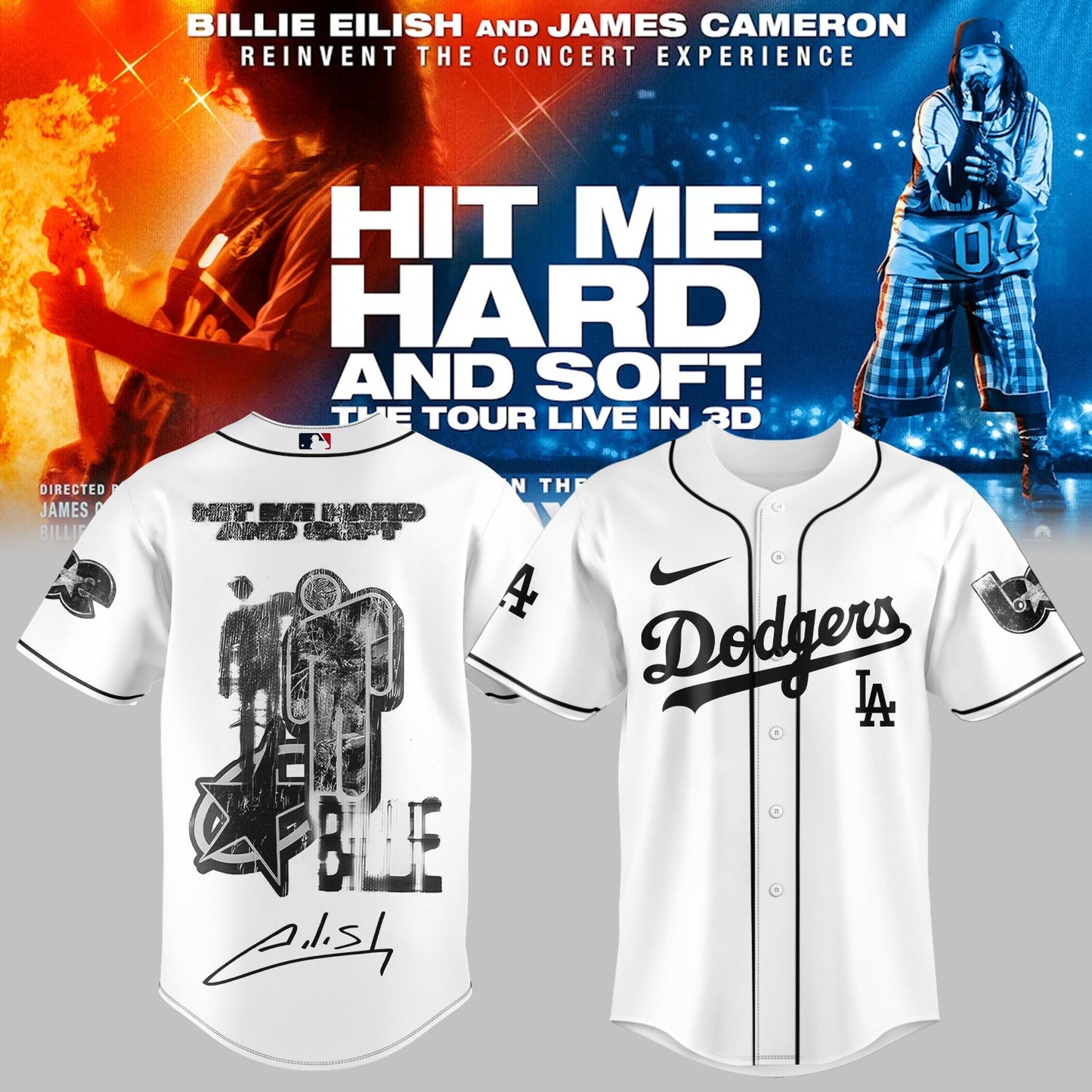 .Baseball x Billie Eilish HIT ME HARD AND SOFT: THE TOUR Jersey 3