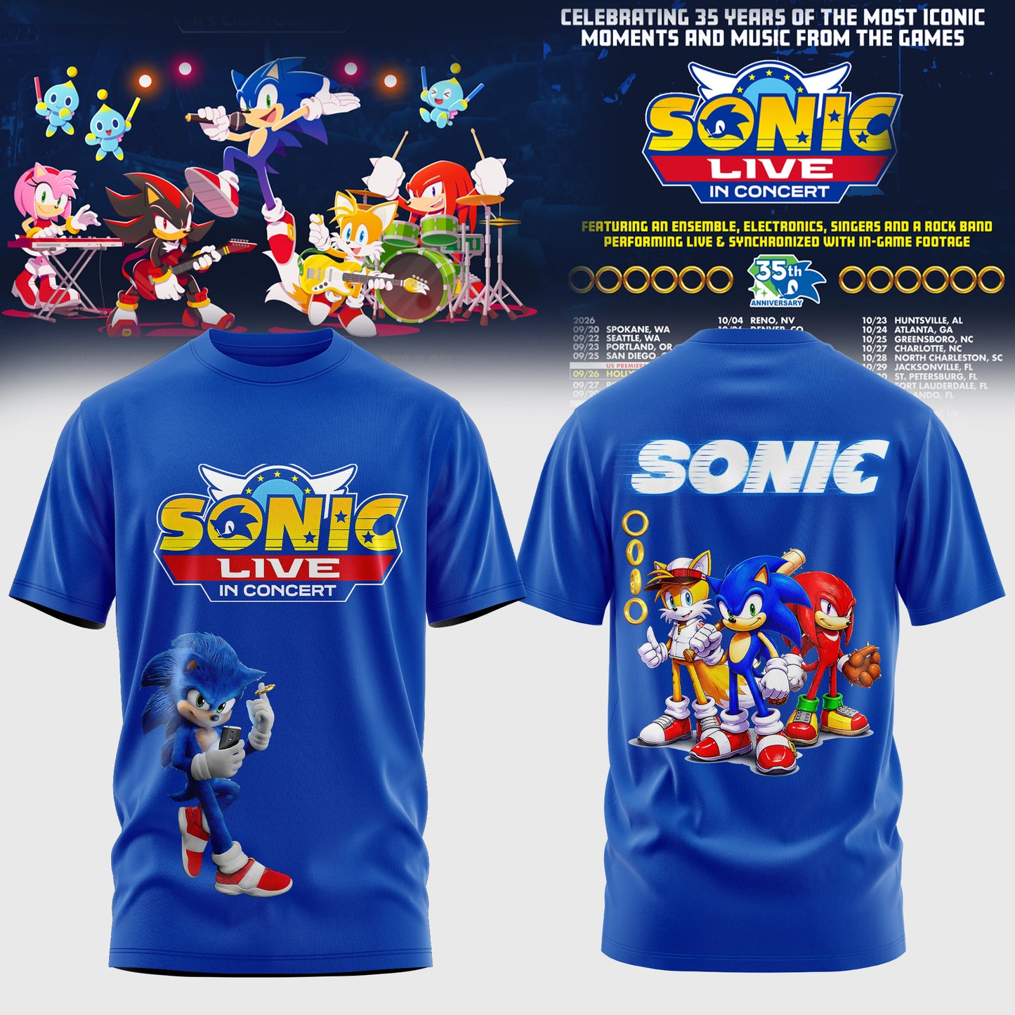 Sonic Live In Concert 2026 Limited Luxury Tshirt Are Here