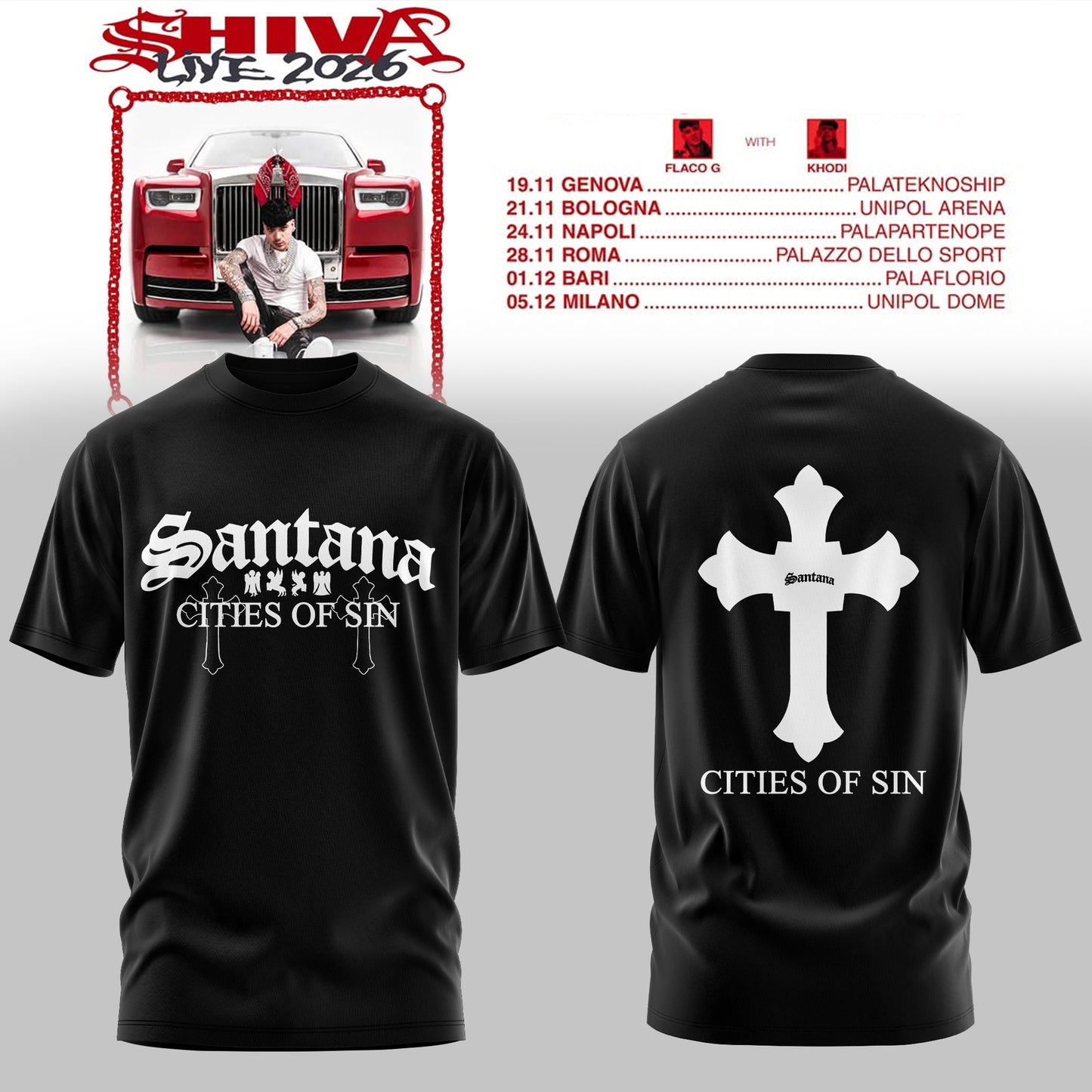 SHIVA Live Tour 2026 T-shirt