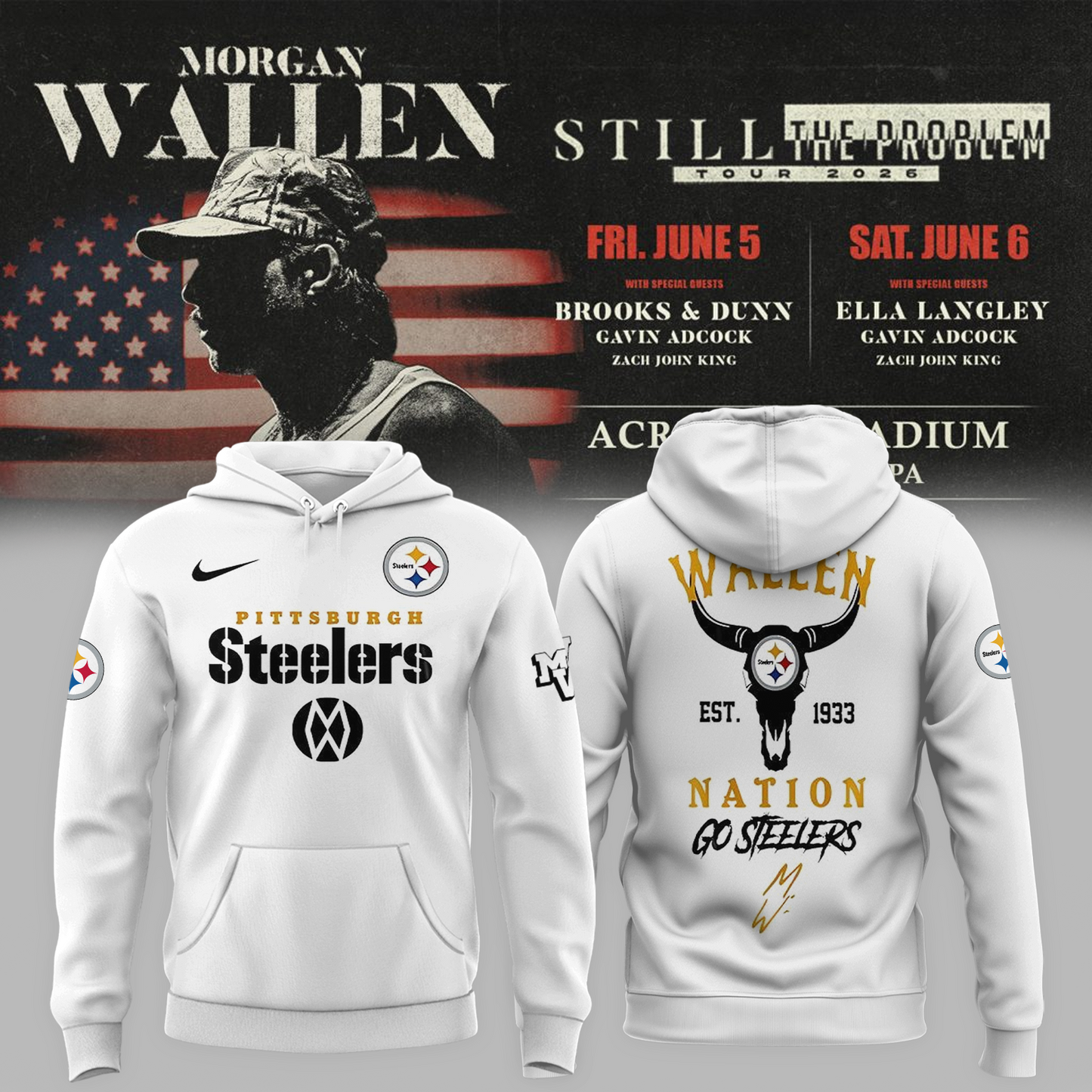 🔥 MW x Pittsburgh Stadium Tour 2026 Limited Edition Hoodie