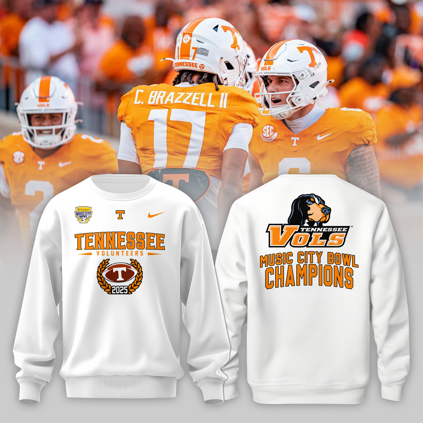 TENNESSEE – LIBERTY MUTUAL MUSIC CITY BOWL CHAMPIONS 2025 Sweater