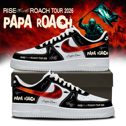 ,,Papa Roach “Rise of the Roach Tour” 2026 Signed – Shoes 1