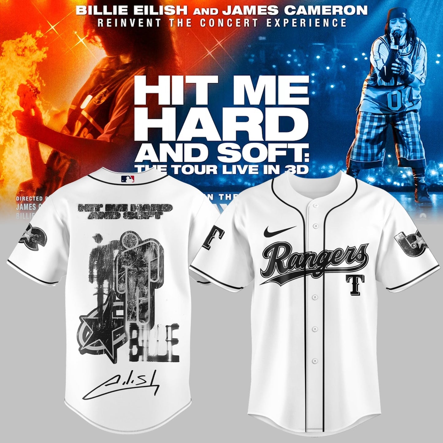.Baseball x Billie Eilish HIT ME HARD AND SOFT: THE TOUR Jersey 3