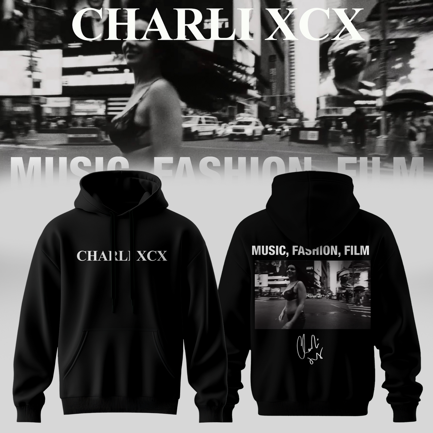 ,Charli_XCX “Album Music, Fashion, Film ” – Hoodie