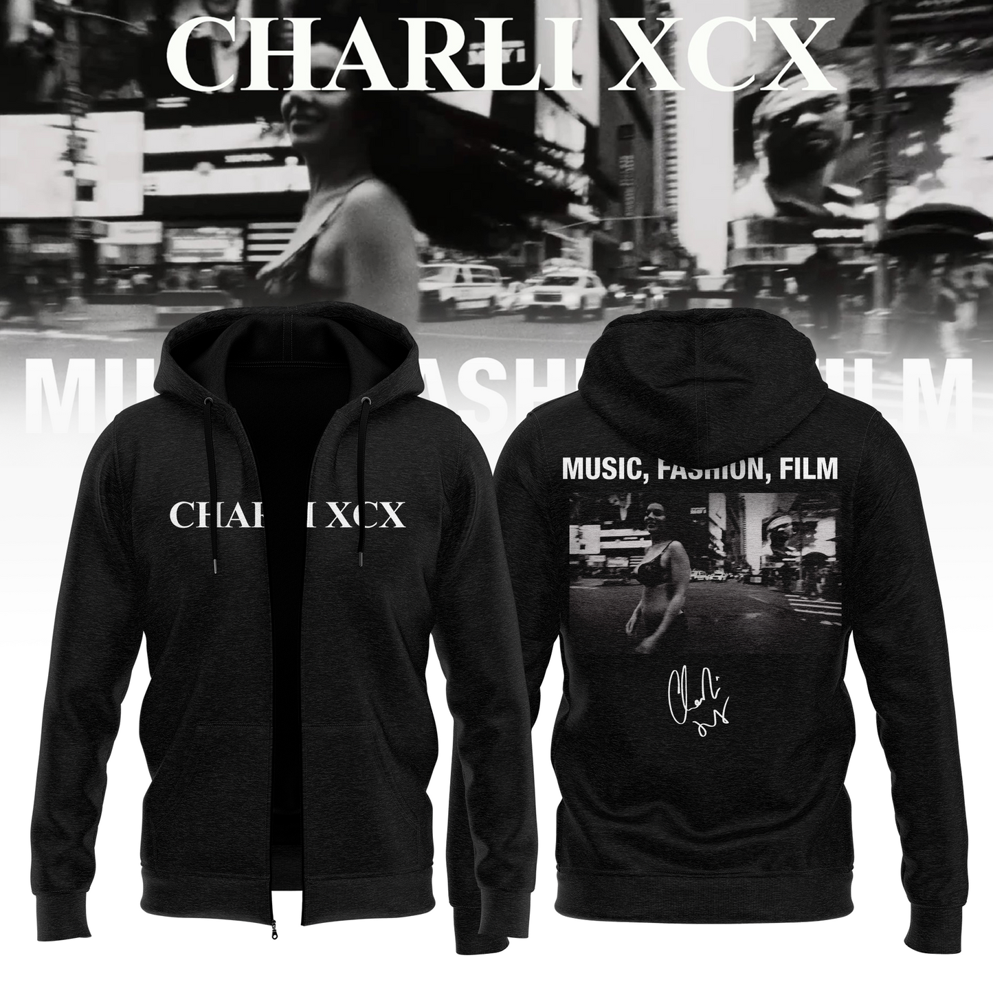 ,Charli_XCX “Album Music, Fashion, Film ” – ZipHoodie