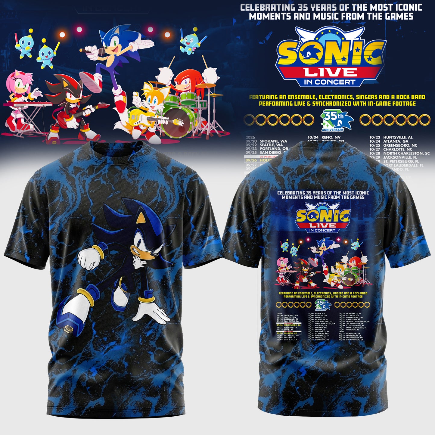 Sonic Live In Concert 2026 Limited Luxury Tshirt Are Here