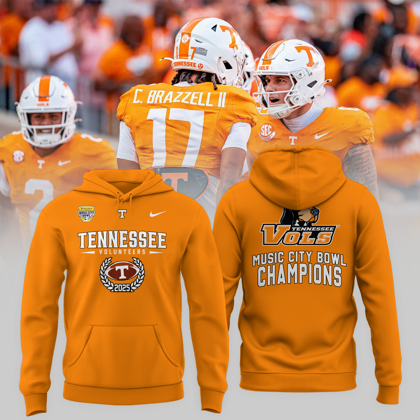 TENNESSEE – LIBERTY MUTUAL MUSIC CITY BOWL CHAMPIONS 2025 Hoodie