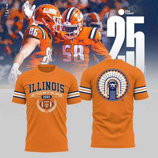 ILLINOIS– LIBERTY MUTUAL MUSIC CITY BOWL CHAMPIONS 2025 TShirt