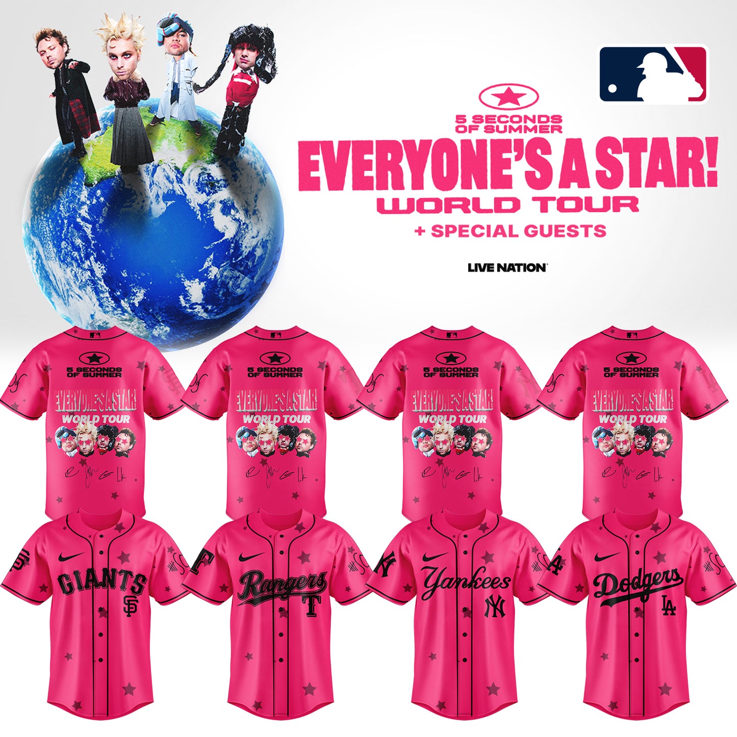 .Baseball US x 5SOS EVERYONE’S A STAR! World Tour Jersey