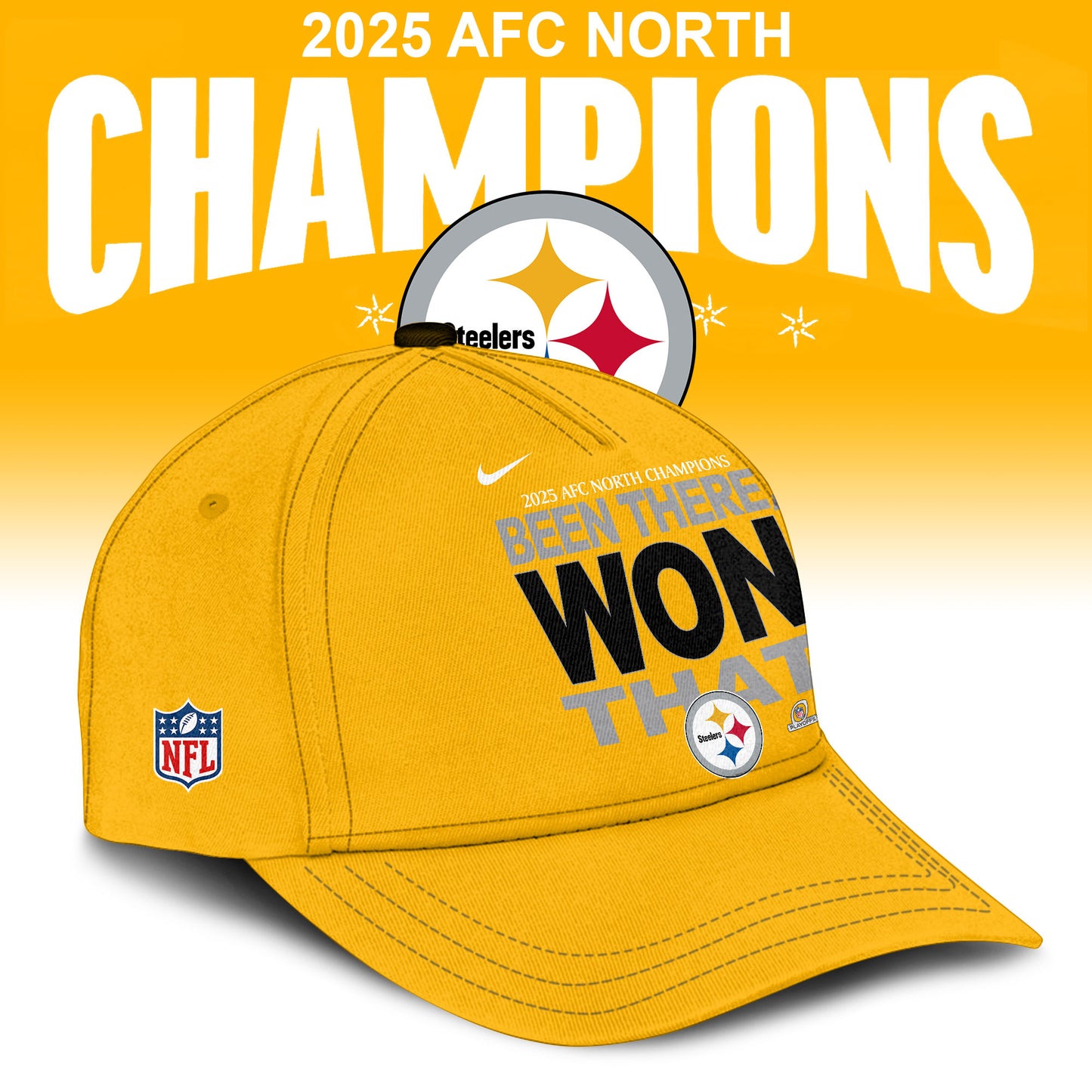 Pittsburgh Steelers 2025 AFC North Division Champions Limited Edition Zip Hoodie
