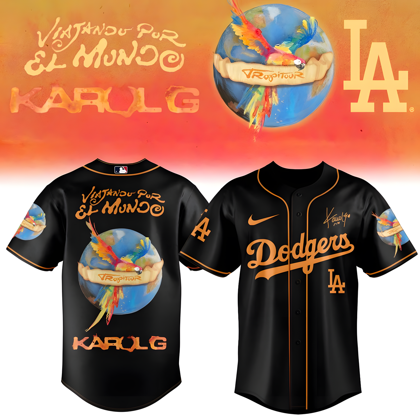 Karol G x Baseball – Nos Vamos de Tour JERSEY(All Team )