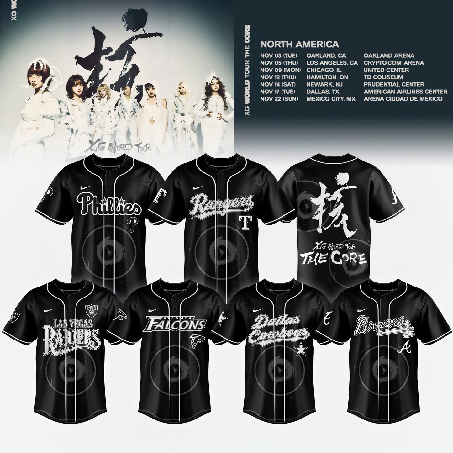 Football US x XG World Tour The Core Edition Baseball Jersey