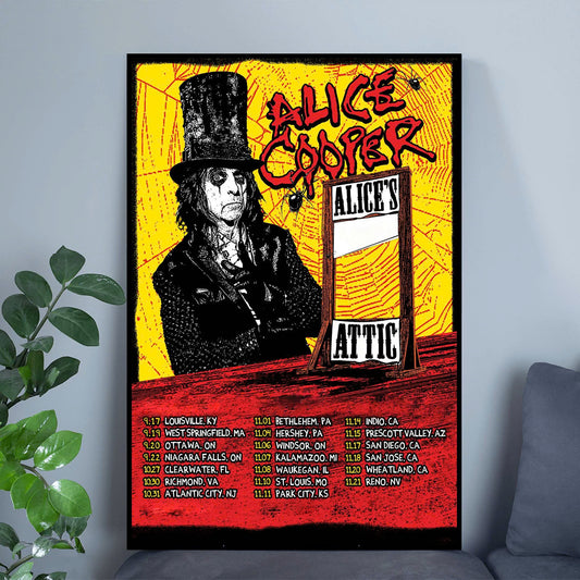 _.Alice Cooper “Alice’s Attic Tour” 2026 Signed- Poster